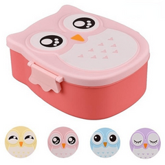 Leakproof Owl Lunch Box for Teens & Workers Divided Microwave Bento Box