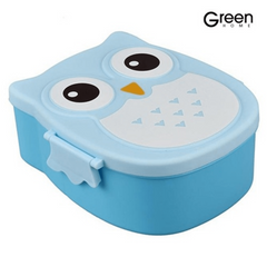 Leakproof Owl Lunch Box for Teens & Workers Divided Microwave Bento Box