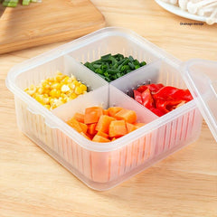 5pcs Green Onion Box With Lid Kitchen Storage Refrigerator Food Fresh keeping