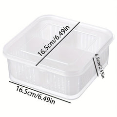 5pcs Green Onion Box With Lid Kitchen Storage Refrigerator Food Fresh keeping