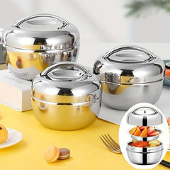 Stainless Steel Food Flask Double Layer Insulated Lunch Box