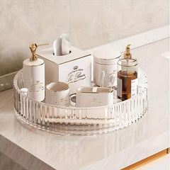 Lazy Susan Rotating Seasoning Rack Bathroom Storage Cou