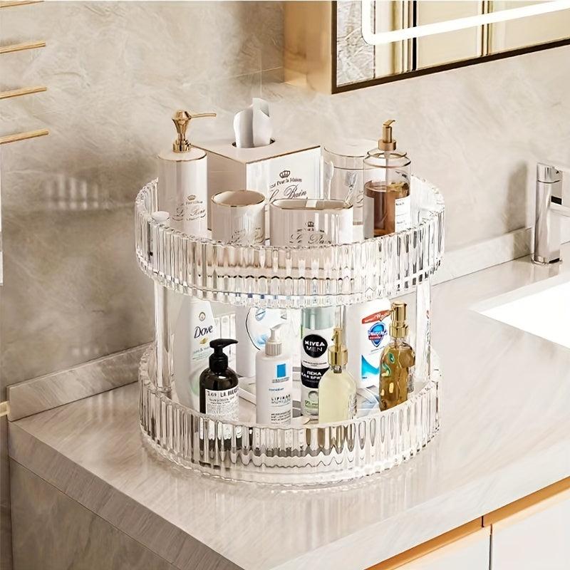 Lazy Susan Rotating Seasoning Rack Bathroom Storage Cou