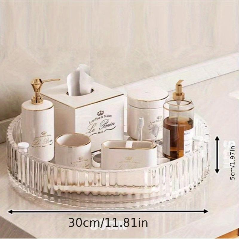 Lazy Susan Rotating Seasoning Rack Bathroom Storage Cou