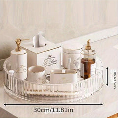 Lazy Susan Rotating Seasoning Rack Bathroom Storage Cou