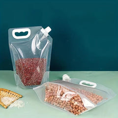 Transparent Sealed Food Storage Bag With Handle And Nozzle