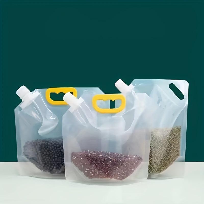 Transparent Sealed Food Storage Bag With Handle And Nozzle
