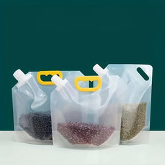 Transparent Sealed Food Storage Bag With Handle And Nozzle