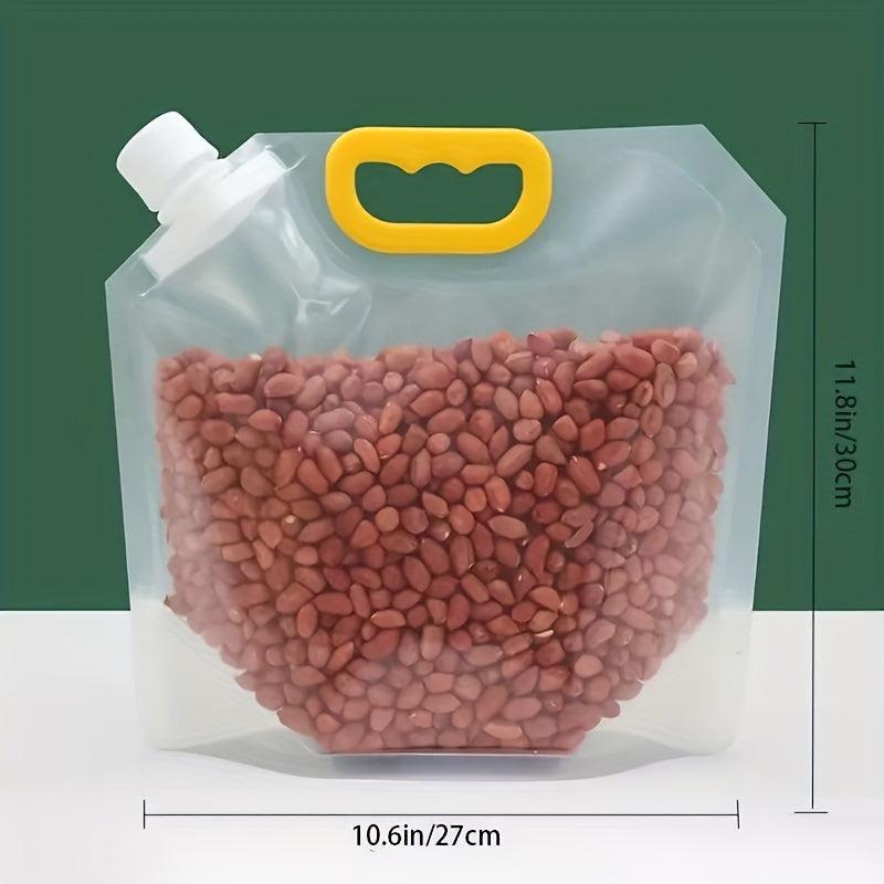 Transparent Sealed Food Storage Bag With Handle And Nozzle