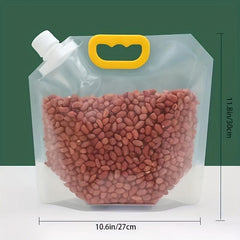 Transparent Sealed Food Storage Bag With Handle And Nozzle