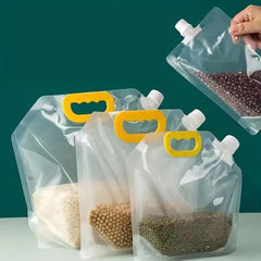 Transparent Sealed Food Storage Bag With Handle And Nozzle