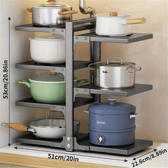 Adjustable Pot Organizer Under Cabinet 5 7 Layers