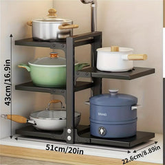 Adjustable Pot Organizer Under Cabinet 5 7 Layers