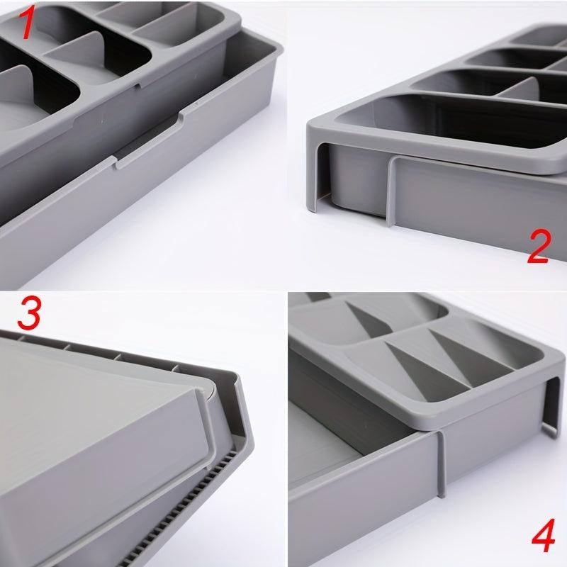 Tableware Storage Box Retractable Rack Drawer