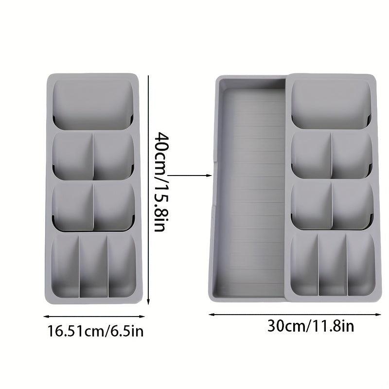 Tableware Storage Box Retractable Rack Drawer