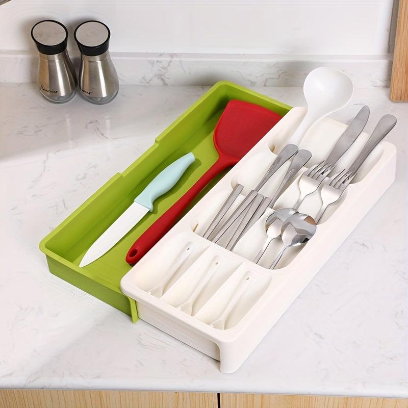 Tableware Storage Box Retractable Rack Drawer