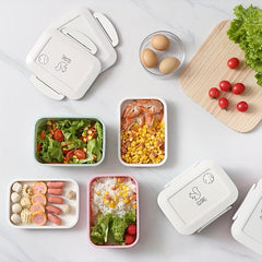 Leak Proof Square Lunch Box with Dual Compartments