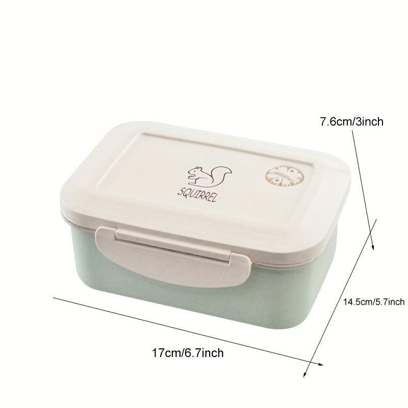 Leak Proof Square Lunch Box with Dual Compartments