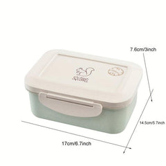 Leak Proof Square Lunch Box with Dual Compartments