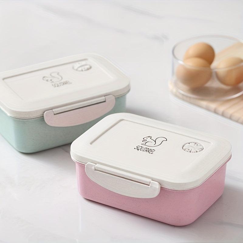 Leak Proof Square Lunch Box with Dual Compartments