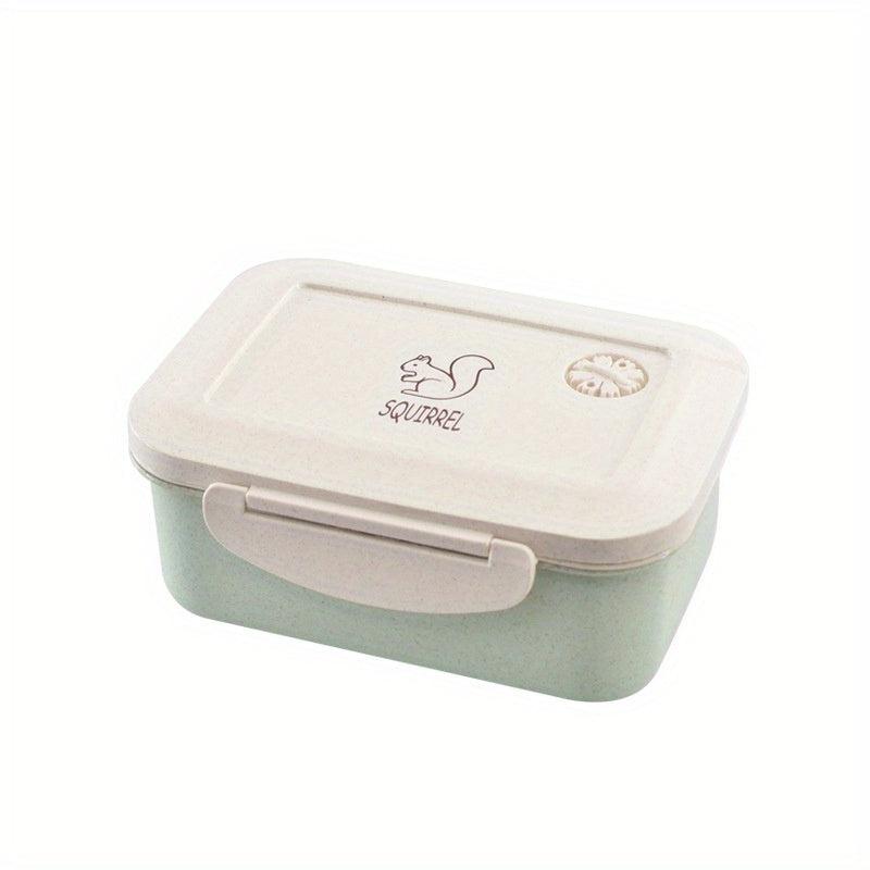 Leak Proof Square Lunch Box with Dual Compartments