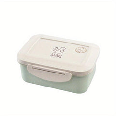 Leak Proof Square Lunch Box with Dual Compartments