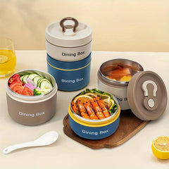 304 Stainless Steel Insulated Lunch Box Bento Box Portable Lunch