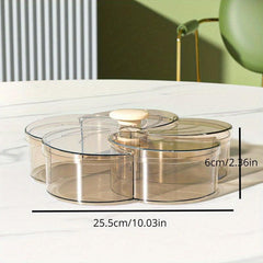 Flower Petal Shaped Snack Serving Tray with Lid for Home Living Room