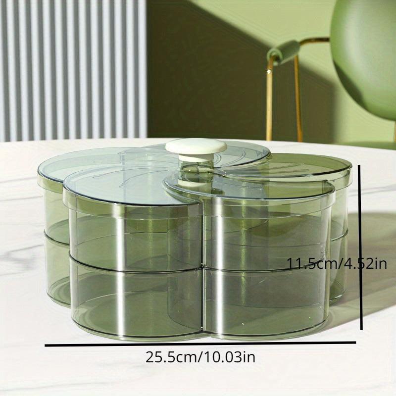 Flower Petal Shaped Snack Serving Tray with Lid for Home Living Room