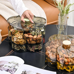 Flower Petal Shaped Snack Serving Tray with Lid for Home Living Room