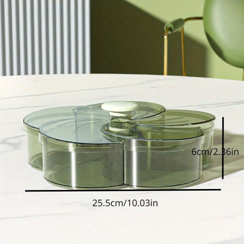 Flower Petal Shaped Snack Serving Tray with Lid for Home Living Room