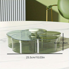 Flower Petal Shaped Snack Serving Tray with Lid for Home Living Room