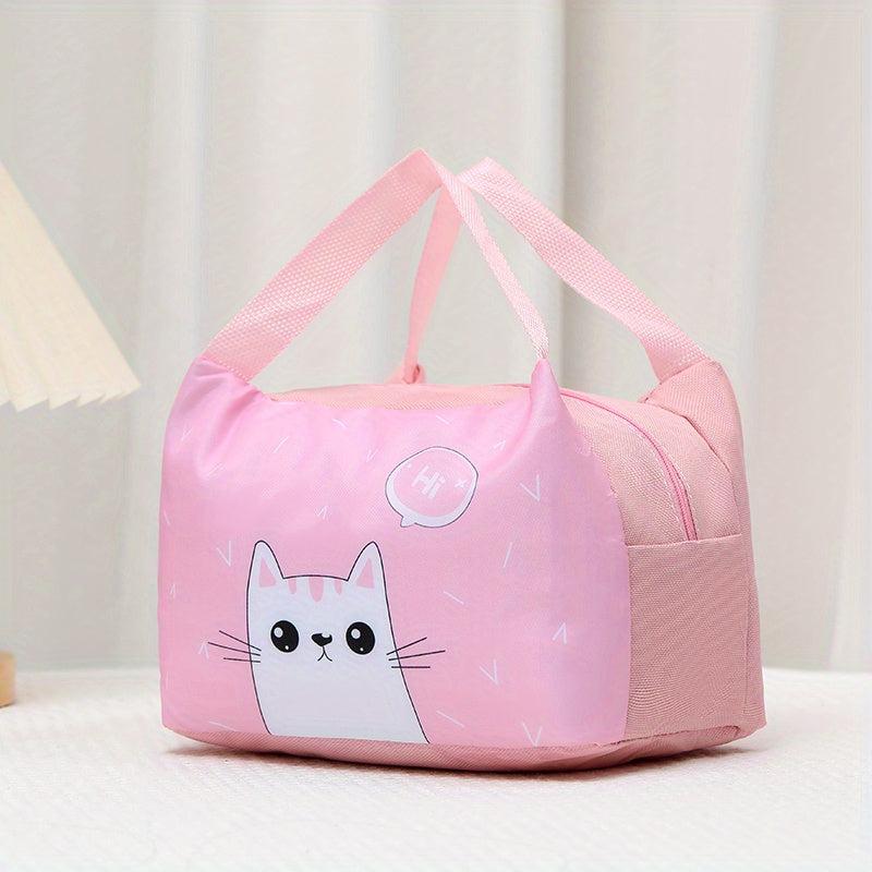 Animal Pattern Insulated Lunch Bag for School Work Picnic Beach