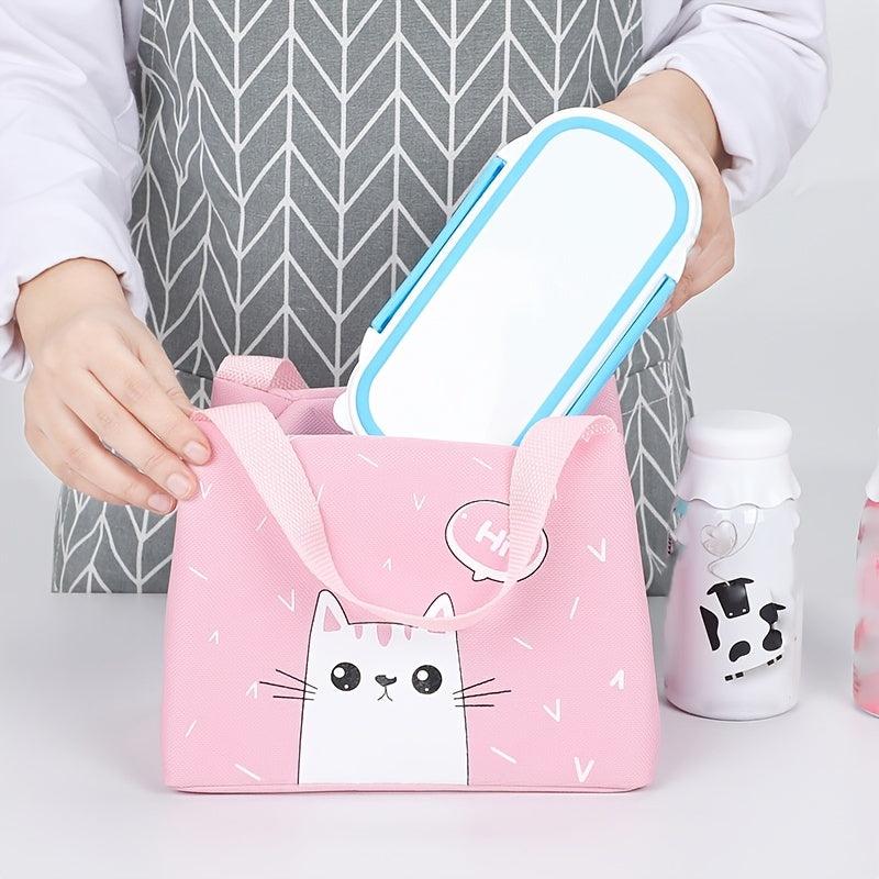 Animal Pattern Insulated Lunch Bag for School Work Picnic Beach