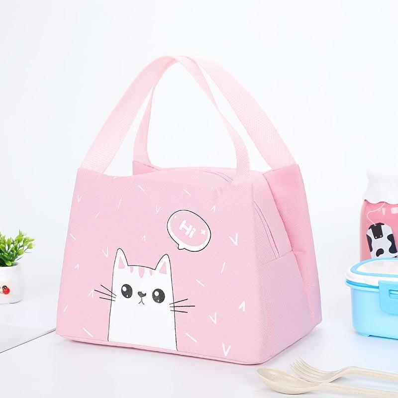 Animal Pattern Insulated Lunch Bag for School Work Picnic Beach