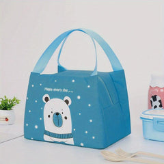 Animal Pattern Insulated Lunch Bag for School Work Picnic Beach
