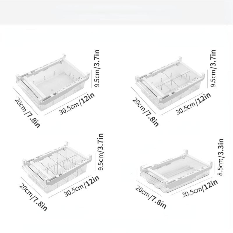 Fridge Drawers Organiser Plastic Storage Box 4 8 Dividers Extendable Drawer