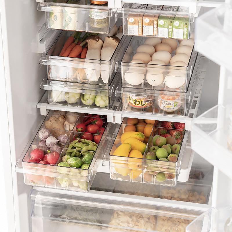 Fridge Drawers Organiser Plastic Storage Box 4 8 Dividers Extendable Drawer