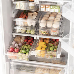 Fridge Drawers Organiser Plastic Storage Box 4 8 Dividers Extendable Drawer