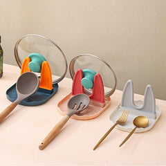 Kitchen Pot Lid Holder and Ladle Spoon Rest Organizer