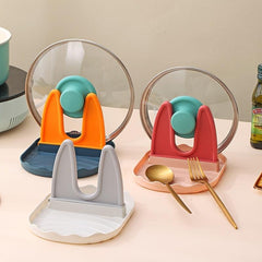 Kitchen Pot Lid Holder and Ladle Spoon Rest Organizer