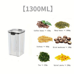 1Pc Food Storage Containers With Lids Candy Jars Transparent