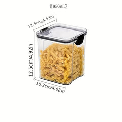 1Pc Food Storage Containers With Lids Candy Jars Transparent