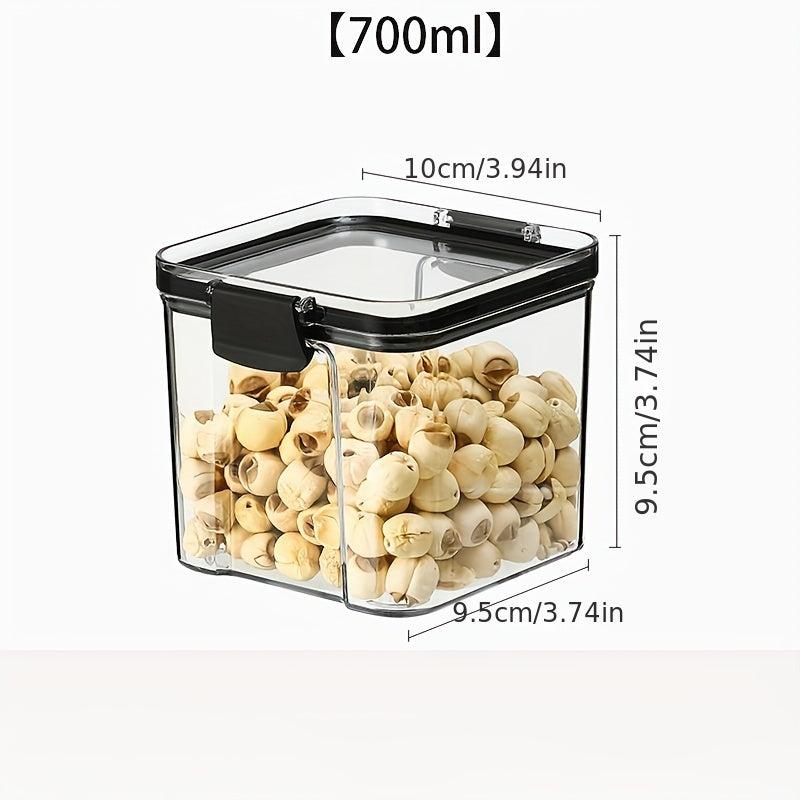 1Pc Food Storage Containers With Lids Candy Jars Transparent