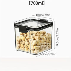 1Pc Food Storage Containers With Lids Candy Jars Transparent