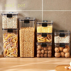 1Pc Food Storage Containers With Lids Candy Jars Transparent