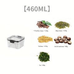 1Pc Food Storage Containers With Lids Candy Jars Transparent