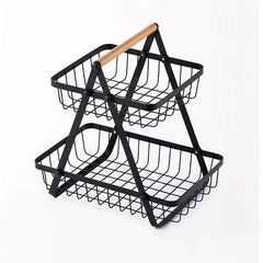 Metal Vegetable and Fruit Storage Rack for Kitchen and Living Room