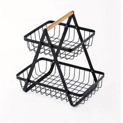 Metal Vegetable and Fruit Storage Rack for Kitchen and Living Room