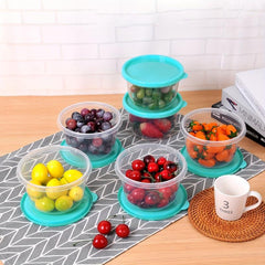 Circle Bento Storage Set with Lids for Fresh Keeping Food Storage